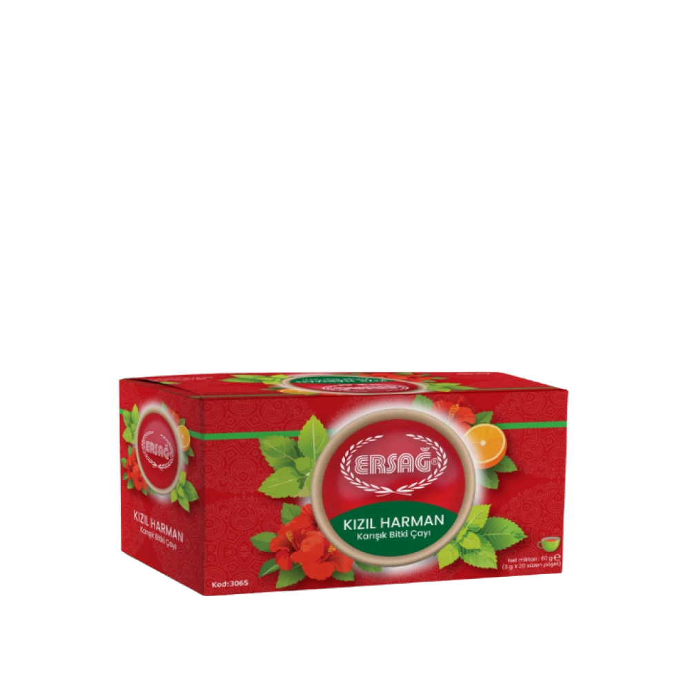 Sudan bamyası,karabamya çiçeği,melisaa,oğulotu,turunç Kızıl harman karışık bitki çayı (3065)